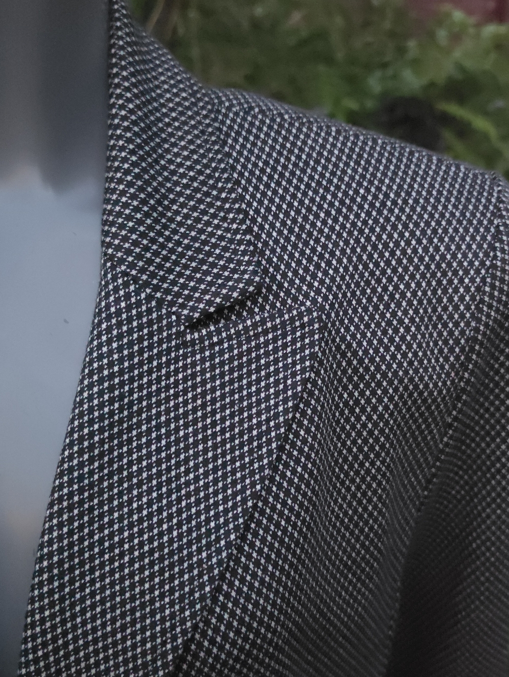 Max Studio London Ladies (1) Button Black & White Micro-Check Luxury Blazer